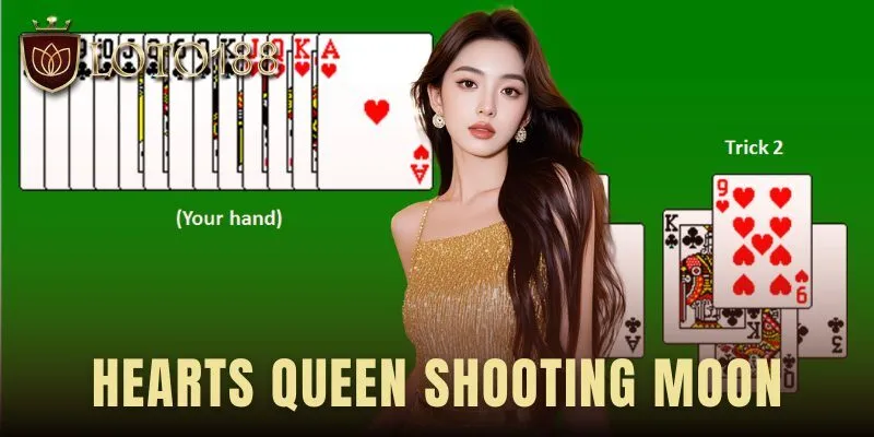 Hearts Queen Shooting Moon