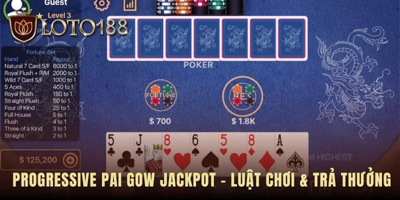 Luật chơi Progressive Pai Gow Jackpot xoay quanh cược Fortune Bonus